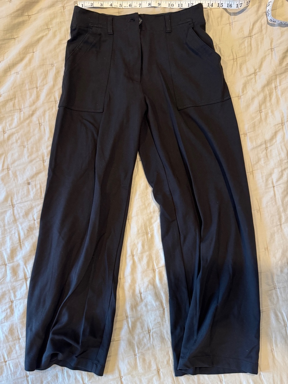 Max Studio Ponte High Waist Wide Leg Pants